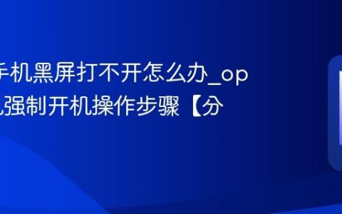 oppo手机黑屏打不开怎么办?oppo手机强制开机操作步骤【分享】
