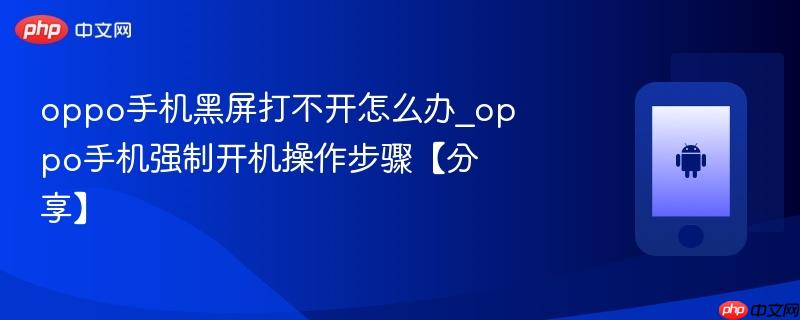 oppo手机黑屏打不开怎么办_oppo手机强制开机操作步骤【分享】