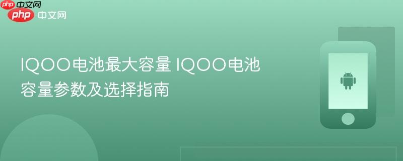 iqoo电池最大容量 iqoo电池容量参数及选择指南