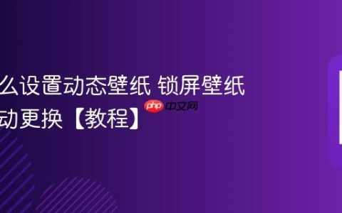 手机怎么设置动态壁纸 锁屏壁纸怎么自动更换【教程】