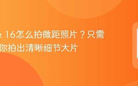 iPhone 16怎么拍微距照片？只需一步教你拍出清晰细节大片