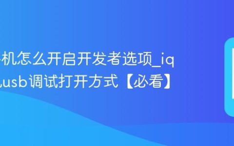 iqoo手机怎么开启开发者选项?iqoo手机usb调试打开方式【必看】