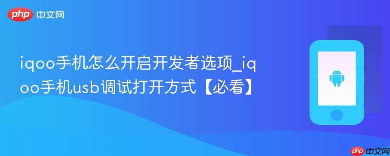 iqoo手机怎么开启开发者选项_iqoo手机usb调试打开方式【必看】