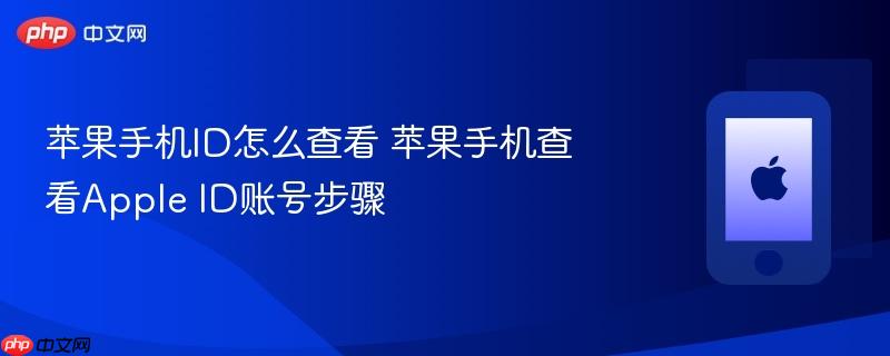 苹果手机id怎么查看 苹果手机查看apple id账号步骤