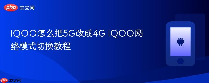 iqoo怎么把5g改成4g iqoo网络模式切换教程