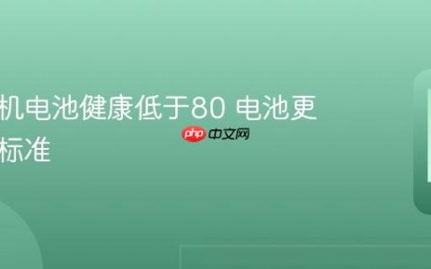 苹果手机电池健康低于80 电池更换参考标准