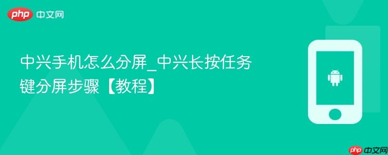 中兴手机怎么分屏_中兴长按任务键分屏步骤【教程】