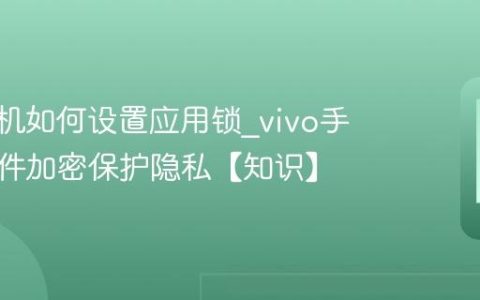 vivo手机如何设置应用锁?vivo手机给软件加密保护隐私【知识】