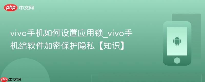 vivo手机如何设置应用锁_vivo手机给软件加密保护隐私【知识】
