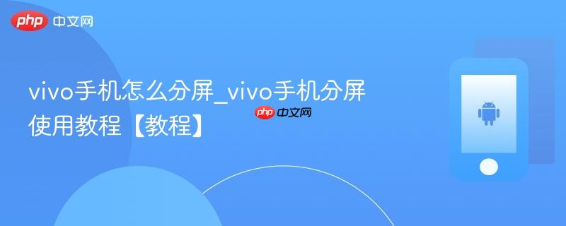 vivo手机怎么分屏_vivo手机分屏使用教程【教程】