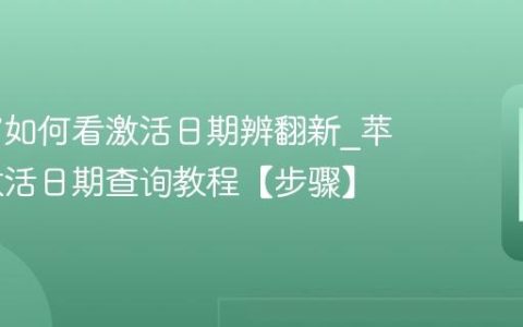 苹果17如何看激活日期辨翻新?苹果17激活日期查询教程【步骤】