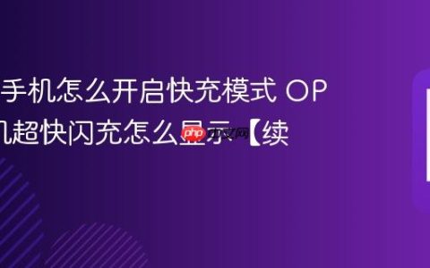 OPPO手机怎么开启快充模式 OPPO手机超快闪充怎么显示【续航】