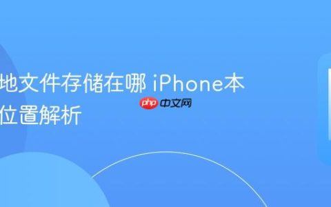 苹果本地文件存储在哪 iPhone本地文件位置解析