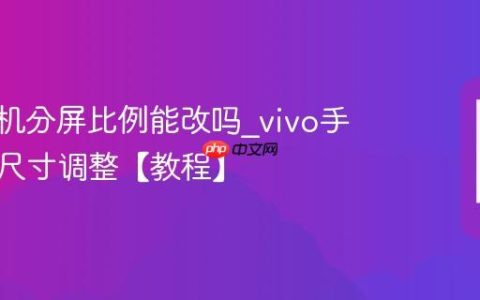 vivo手机分屏比例能改吗?vivo手机分屏尺寸调整【教程】