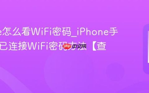 iPhone怎么看WiFi密码?iPhone手机查看已连接WiFi密码方法【查看】