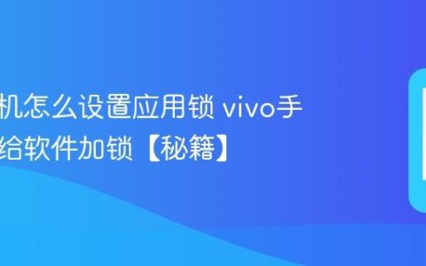 vivo手机怎么设置应用锁 vivo手机怎么给软件加锁【秘籍】