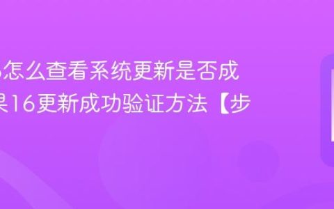 苹果16怎么查看系统更新是否成功?苹果16更新成功验证方法【步骤】