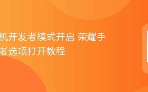 荣耀手机开发者模式开启 荣耀手机开发者选项打开教程