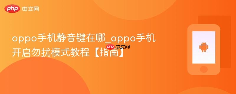 oppo手机静音键在哪_oppo手机开启勿扰模式教程【指南】