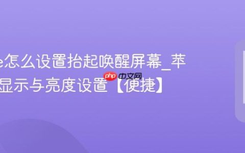 iphone怎么设置抬起唤醒屏幕?苹果手机显示与亮度设置【便捷】
