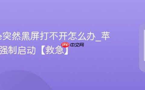 iphone突然黑屏打不开怎么办?苹果手机强制启动【救急】