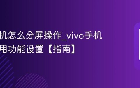 vivo手机怎么分屏操作?vivo手机一屏两用功能设置【指南】
