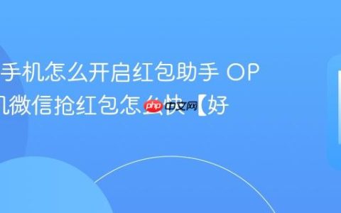 OPPO手机怎么开启红包助手 OPPO手机微信抢红包怎么快【好物】