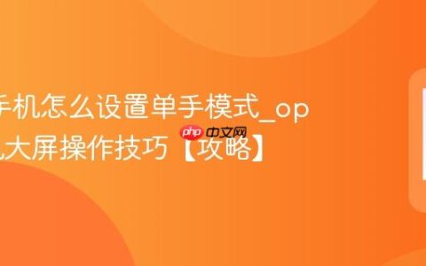 oppo手机怎么设置单手模式?oppo手机大屏操作技巧【攻略】