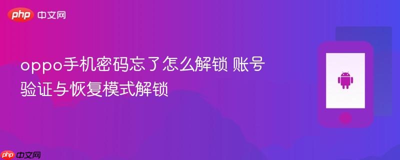 oppo手机密码忘了怎么解锁 账号验证与恢复模式解锁