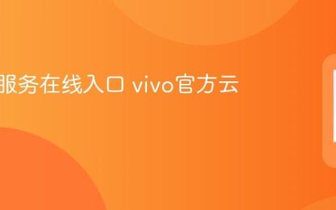 vivo云服务在线入口 vivo官方云平台