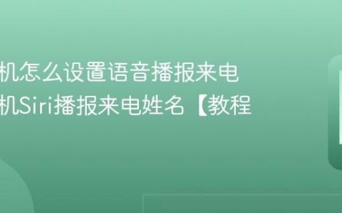 苹果手机怎么设置语音播报来电 苹果手机Siri播报来电姓名【教程】