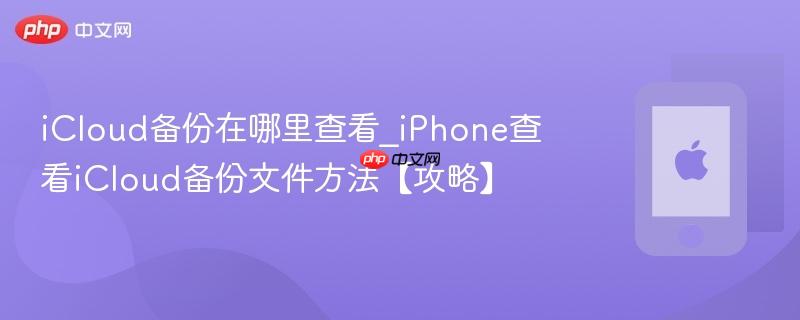 icloud备份在哪里查看_iphone查看icloud备份文件方法【攻略】