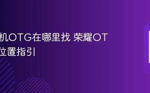 荣耀手机OTG在哪里找 荣耀OTG功能位置指引