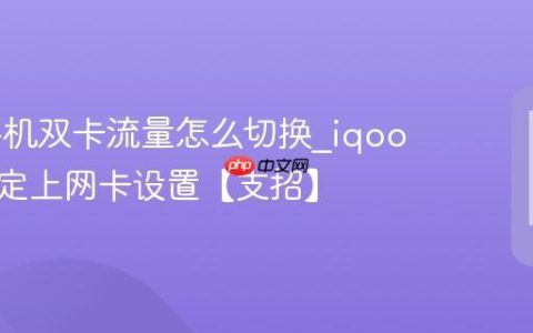 iqoo手机双卡流量怎么切换?iqoo手机指定上网卡设置【支招】