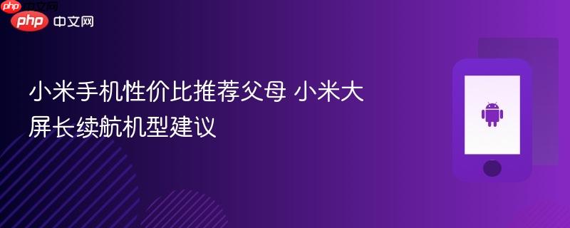 小米手机性价比推荐父母 小米大屏长续航机型建议