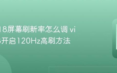 vivo S18屏幕刷新率怎么调 vivo S18开启120Hz高刷方法