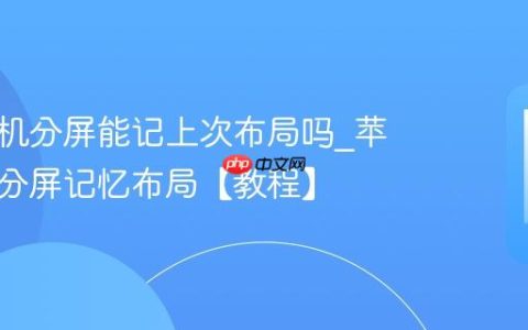 苹果手机分屏能记上次布局吗?苹果手机分屏记忆布局【教程】