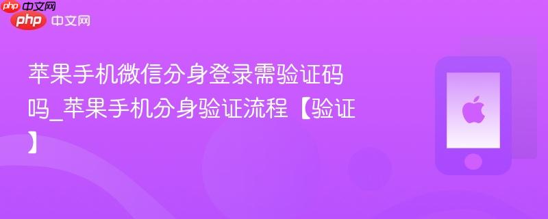 苹果手机微信分身登录需验证码吗_苹果手机分身验证流程【验证】