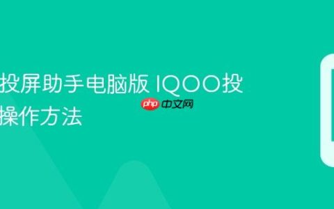 IQOO投屏助手电脑版 IQOO投屏电脑操作方法