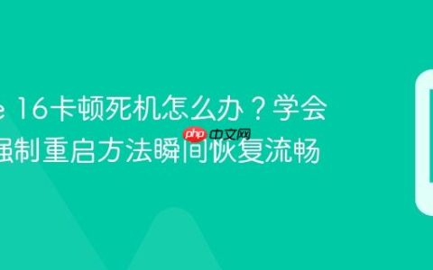iPhone 16卡顿死机怎么办？学会这2个强制重启方法瞬间恢复流畅