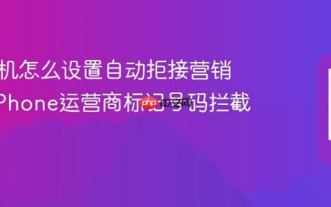 苹果手机怎么设置自动拒接营销电话?iPhone运营商标记号码拦截规则