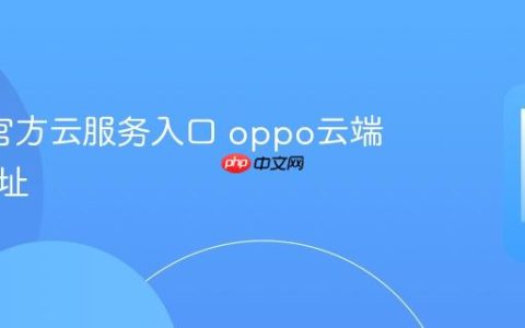 oppo官方云服务入口 oppo云端空间网址