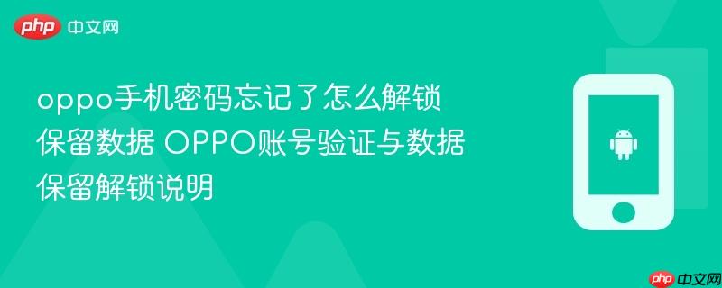 oppo手机密码忘记了怎么解锁保留数据 oppo账号验证与数据保留解锁说明