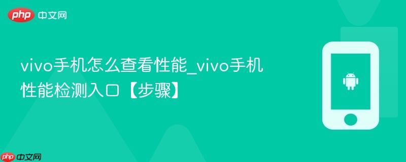 vivo手机怎么查看性能_vivo手机性能检测入口【步骤】