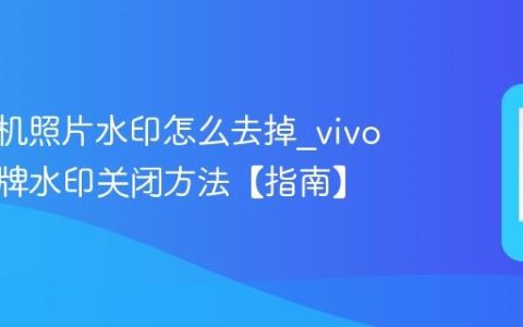 vivo手机照片水印怎么去掉?vivo相机品牌水印关闭方法【指南】