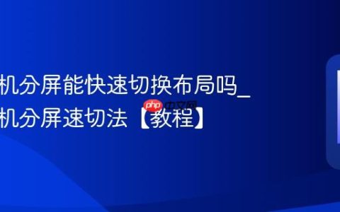 苹果手机分屏能快速切换布局吗?苹果手机分屏速切法【教程】