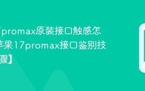 苹果17promax原装接口触感怎么辨?苹果17promax接口鉴别技巧【步骤】