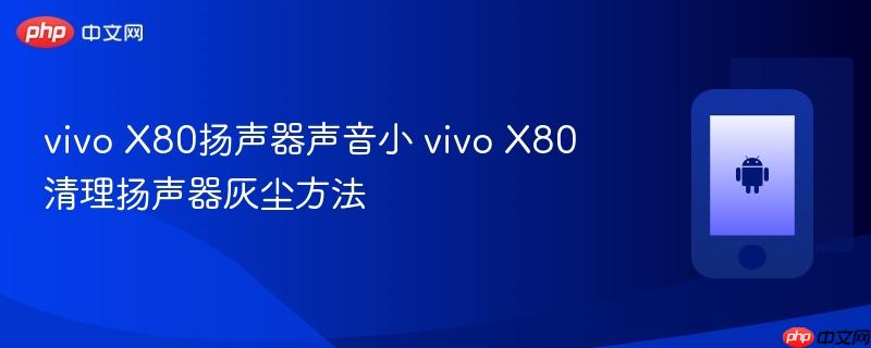 vivo x80扬声器声音小 vivo x80清理扬声器灰尘方法