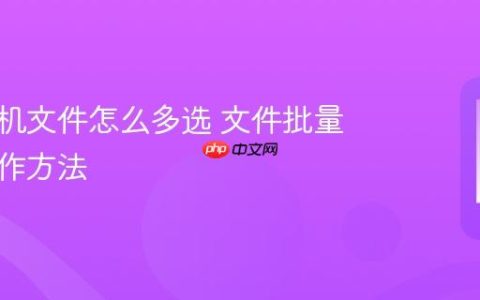 苹果手机文件怎么多选 文件批量选择操作方法
