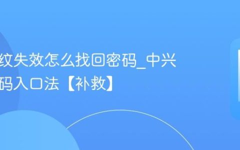 中兴指纹失效怎么找回密码?中兴备用密码入口法【补救】